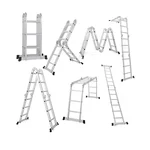 Heavy Duty 4 x 3 Foldable 12 Steps Multipurpose Ladder With 1 Year Warranty